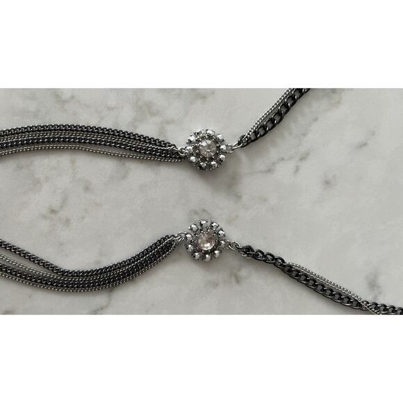 Simply Vera Vera Wang multi strands Rhinestones Statement Necklace NWT - Picture 3 of 7